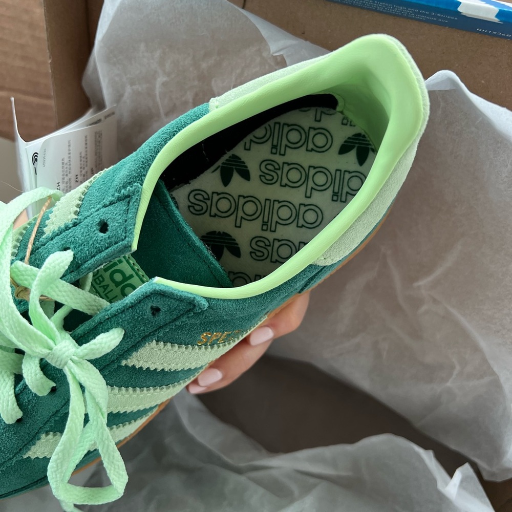 Adidas Spezial Green and Gum Sneakers - Picture 3 of 8